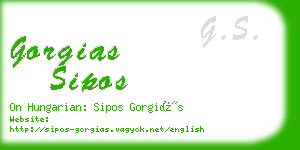 gorgias sipos business card